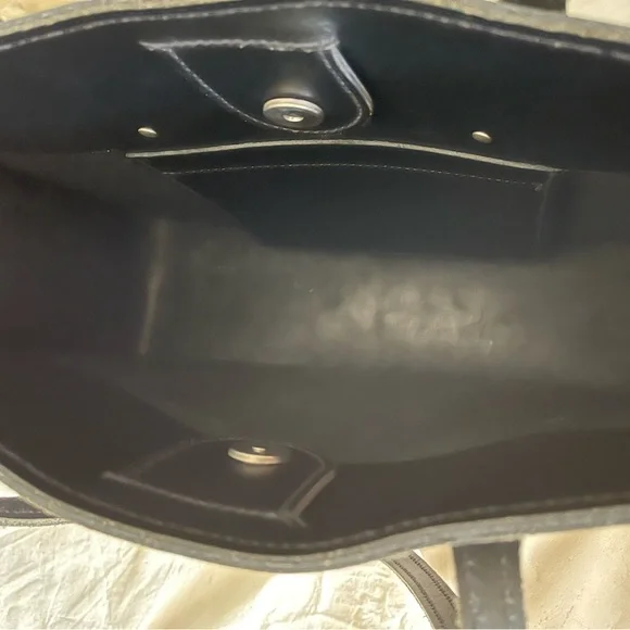 $300 Cambridge Satchel Company Black Leather Tote - excellent, rare find! - Picture 8 of 11